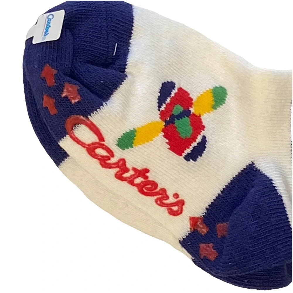 Carter's Baby Socks Deadstock Vintage Canoe‎ NWT 6-12 Months Shower Gift Retro